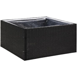 Vidaxl - Jardinière Noir 80x80x40 cm Résine tressée