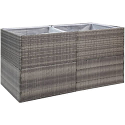 Vidaxl - Jardinière Gris 157x80x80 cm Résine tressée