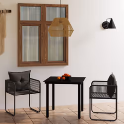 Créez une esthétique convaincante et uniforme dans votre espace extérieur avec cet ensemble de salle à manger de jardin ! Cet ...