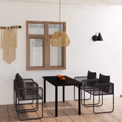 Créez une esthétique convaincante et uniforme dans votre espace extérieur avec cet ensemble de salle à manger de jardin ! Cet ...