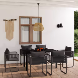 Créez une esthétique convaincante et uniforme dans votre espace extérieur avec cet ensemble de salle à manger de jardin ! Cet ...