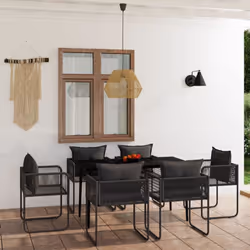 Créez une esthétique convaincante et uniforme dans votre espace extérieur avec cet ensemble de salle à manger de jardin ! Cet ...