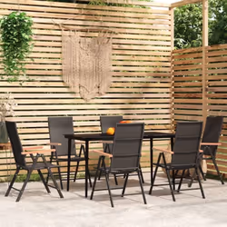 Créez une esthétique convaincante et uniforme dans votre espace extérieur avec cet ensemble de salle à manger de jardin ! Cet ...