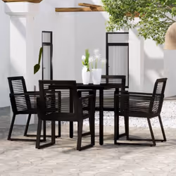 Créez une esthétique convaincante et uniforme dans votre espace extérieur avec cet ensemble de salle à manger de jardin ! Cet ...