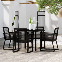 Vidaxl - Ensemble à manger de jardin 5 pcs Noir