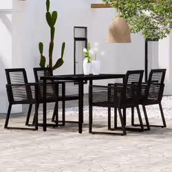 Créez une esthétique convaincante et uniforme dans votre espace extérieur avec cet ensemble de salle à manger de jardin ! Cet ...
