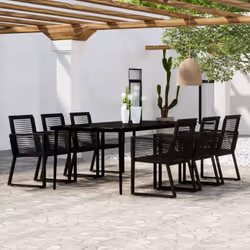 Créez une esthétique convaincante et uniforme dans votre espace extérieur avec cet ensemble de salle à manger de jardin ! Cet ...