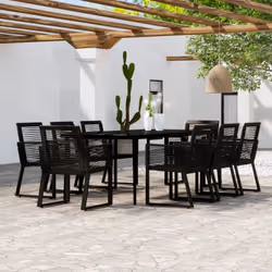 Créez une esthétique convaincante et uniforme dans votre espace extérieur avec cet ensemble de salle à manger de jardin ! Cet ...
