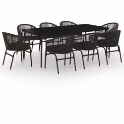 Créez une esthétique convaincante et uniforme dans votre espace extérieur avec cet ensemble de salle à manger de jardin ! Cet ...