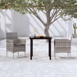 Cet ensemble de salle à manger de jardin est un excellent choix pour manger ou vous détendre dans l'espace extérieur ! Les ca ...