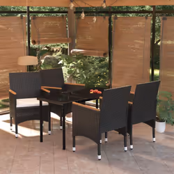 Cet ensemble de salle à manger de jardin est un excellent choix pour manger ou vous détendre dans l'espace extérieur ! Les ca ...