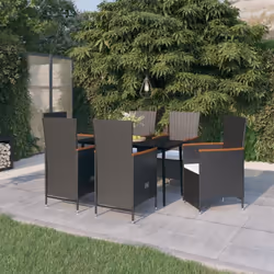 Cet élégant ensemble de salle à manger de jardin est destiné à être le point de mire de votre jardin ou patio ! C'est un exce ...