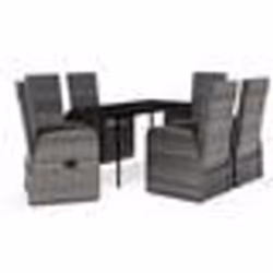 vidaXL Ensemble à manger de jardin avec coussins 7 pcs Gris