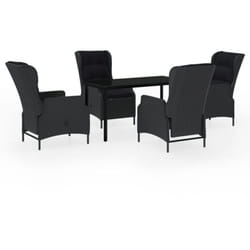 Vidaxl - Ensemble à manger de jardin 5 pcs Gris foncé