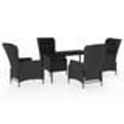 vidaXL Ensemble à manger de jardin 5 pcs Gris foncé
