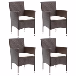 VidaXL 318501, Terrace, Siège rembourré, Polyester, Polyuréthane, Acier, Crème, Blanc, 530 mm, 580 mm