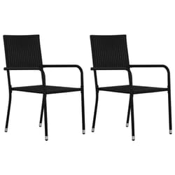 VidaXL 318718 chaise d'extérieur Terrace Polyuréthane, Acier Noir