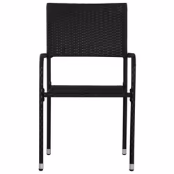 VidaXL 318718 chaise d'extérieur Terrace Polyuréthane, Acier Noir