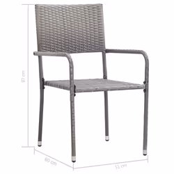 VidaXL 318719 chaise d'extérieur Terrace Polyuréthane, Acier Gris - Vue supplémentaire 7