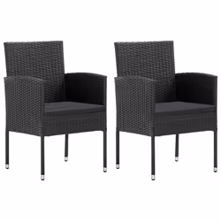 VidaXL 318726, Terrace, Siège rembourré, Polyuréthane, Acier, Noir, Polyester, 110 kg