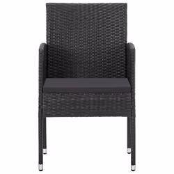 VidaXL 318726 chaise d'extérieur Terrace Siège rembourré Polyuréthane, Acier Noir
