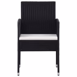 VidaXL 318727 chaise d'extérieur Terrace Siège rembourré Polyuréthane, Acier Noir, Crème, Blanc