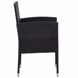 VidaXL 318727 chaise d'extérieur Terrace Siège rembourré Polyuréthane, Acier Noir, Crème, Blanc - Vue supplémentaire 4