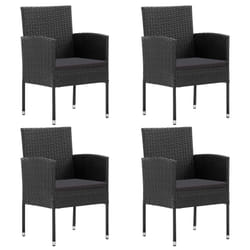 VidaXL 318729 chaise d'extérieur Terrace Siège rembourré Polyuréthane, Acier Noir