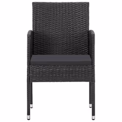 VidaXL 318729 chaise d'extérieur Terrace Siège rembourré Polyuréthane, Acier Noir
