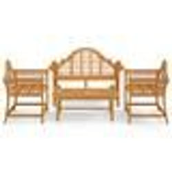 vidaXL Salon de jardin 4 pcs Bois de teck solide