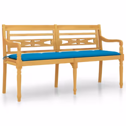 VidaXL 3100845, Bleu clair, Teck, Adultes et enfants, 1500 mm, 515 mm, 840 mm
