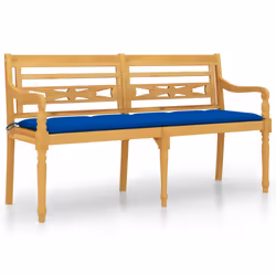 VidaXL 3100851, Bleu, Teck, Adultes et enfants, 1500 mm, 515 mm, 840 mm