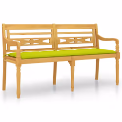VidaXL 3100852, Vert, Teck, Adultes et enfants, 1500 mm, 515 mm, 840 mm
