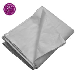 vidaXL Bâche 260 g/m² 8x12 m Gris PEHD