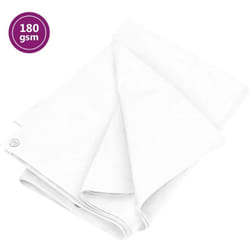 vidaXL Bâche 180 g/m² 8x8 m Blanc PEHD