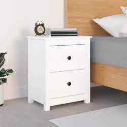 VidaXL 813681 Table de nuit et table de chevet Blanc