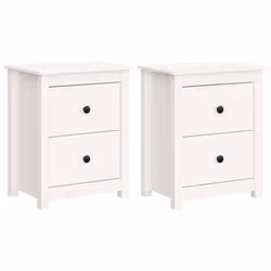 VidaXL 813682, Blanc, Bois de pin, 500 mm, 350 mm, 615 mm, 2 pièce(s)