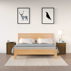 vidaXL Tables de chevet 2pcs Marron miel 50x35x61,5 cm Bois pin massif - TU
