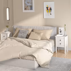 Cet ensemble de tables de chevet en bois au design élégant est un supplément intemporel à votre décoration intérieure. Bois d ...