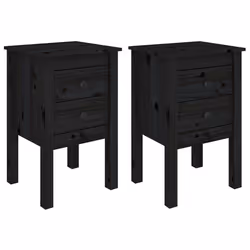 VidaXL 813698, Noir, Bois de pin, 400 mm, 350 mm, 615 mm, 2 pièce(s)