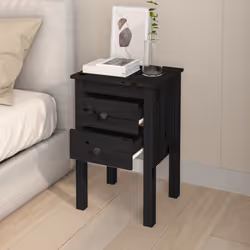 VidaXL 813698 Table de nuit et table de chevet Noir