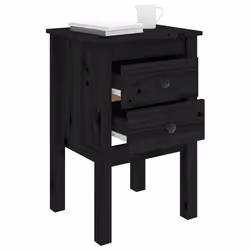 VidaXL 813698 Table de nuit et table de chevet Noir - Vue supplémentaire 4