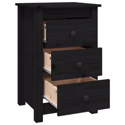 VidaXL 813708 Table de nuit et table de chevet Noir - Vue supplémentaire 5