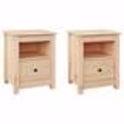vidaXL Tables de chevet 2 pcs 40x35x49 cm Bois de pin massif
