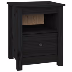 VidaXL 813717, Noir, Bois de pin, 400 mm, 350 mm, 490 mm, 1 pièce(s)