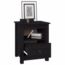VidaXL 813718 Table de nuit et table de chevet Noir