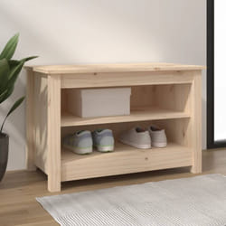 Banc à chaussures 70x38x45,5 cm Bois de pin massif vidaXL