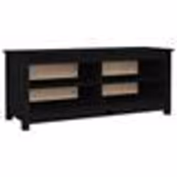 vidaXL Banc à chaussures Noir 110x38x45,5 cm Bois de pin massif - TU