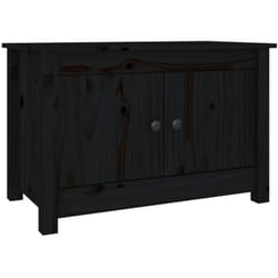 Armoire à chaussures Noir 70x38x45,5 cm Bois de pin massif Vidaxl