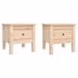 vidaXL Tables d'appoint 2 pcs 40x40x39 cm Bois massif de pin - TU